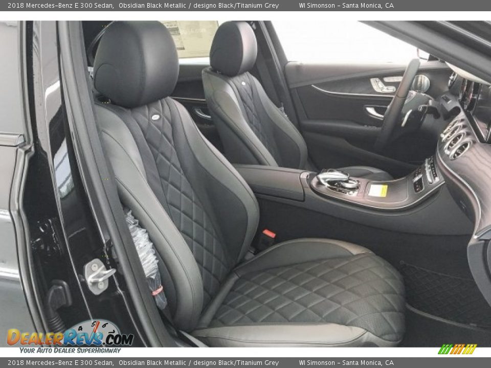 designo Black/Titanium Grey Interior - 2018 Mercedes-Benz E 300 Sedan Photo #2