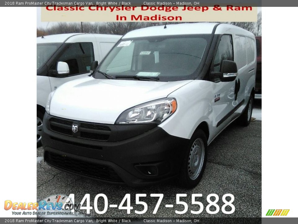 2018 Ram ProMaster City Tradesman Cargo Van Bright White / Black Photo #1