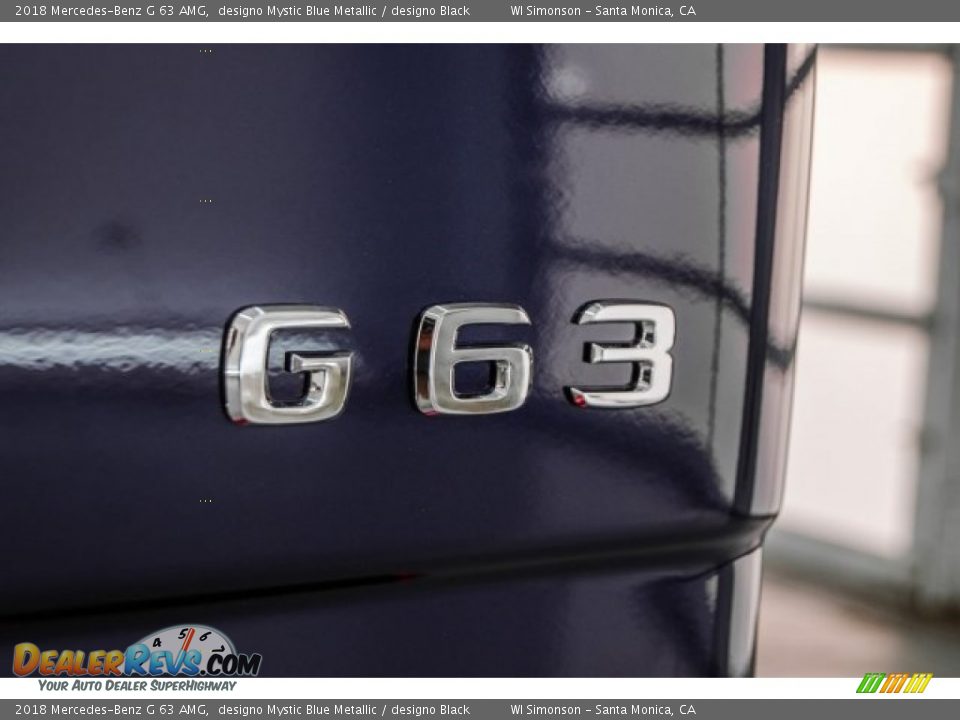 2018 Mercedes-Benz G 63 AMG designo Mystic Blue Metallic / designo Black Photo #7