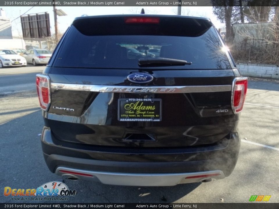 2016 Ford Explorer Limited 4WD Shadow Black / Medium Light Camel Photo #6