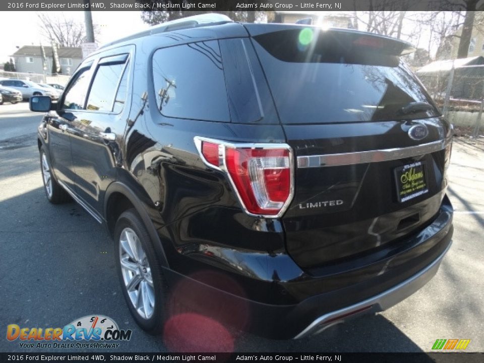 2016 Ford Explorer Limited 4WD Shadow Black / Medium Light Camel Photo #7