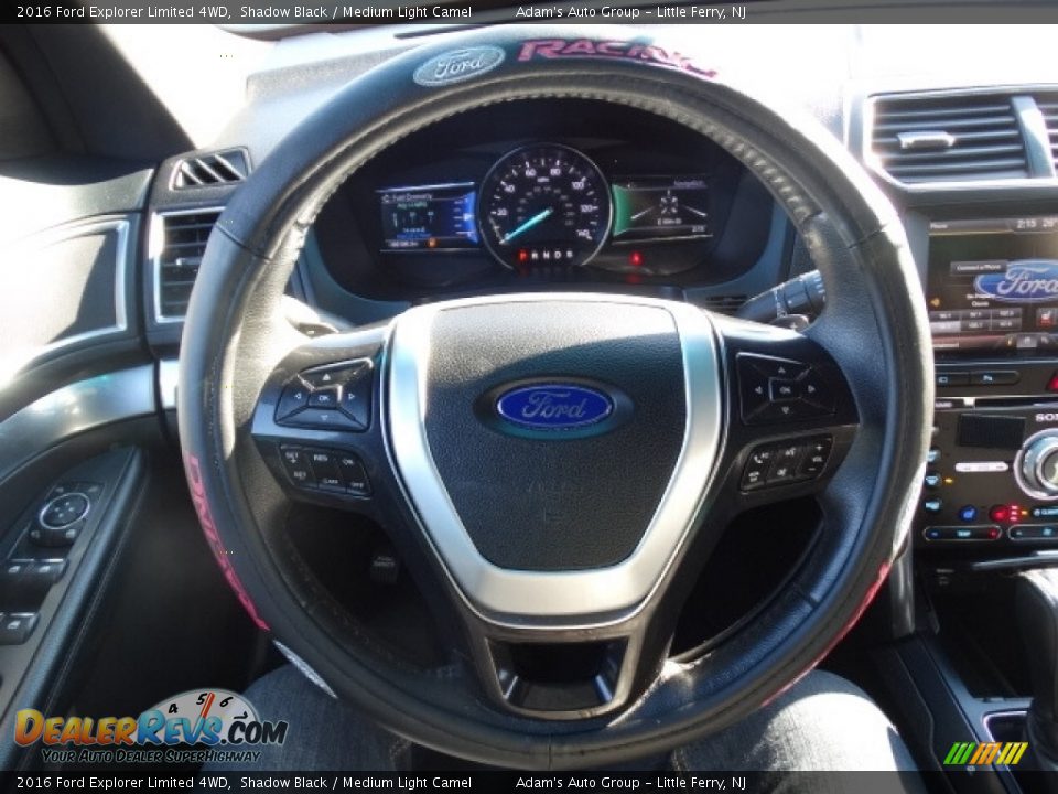 2016 Ford Explorer Limited 4WD Shadow Black / Medium Light Camel Photo #23