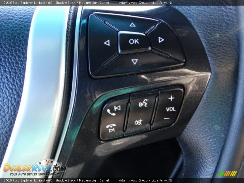 2016 Ford Explorer Limited 4WD Shadow Black / Medium Light Camel Photo #25