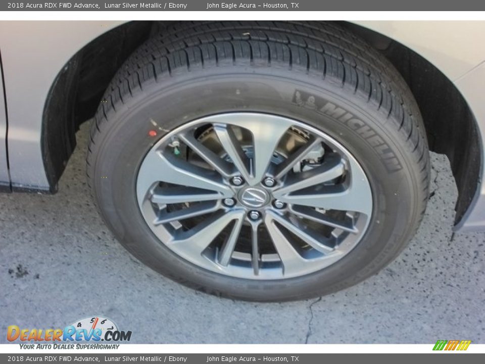 2018 Acura RDX FWD Advance Lunar Silver Metallic / Ebony Photo #11