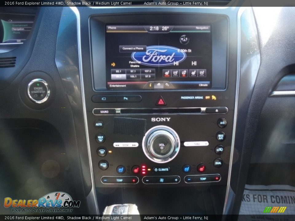 2016 Ford Explorer Limited 4WD Shadow Black / Medium Light Camel Photo #36