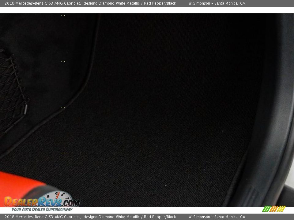 2018 Mercedes-Benz C 63 AMG Cabriolet designo Diamond White Metallic / Red Pepper/Black Photo #34