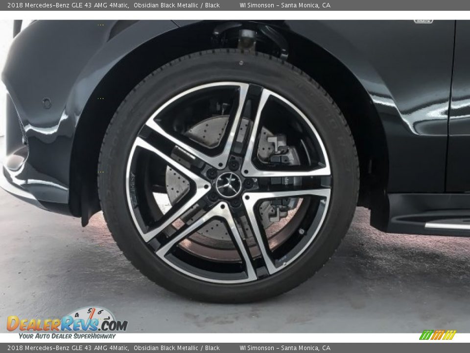 2018 Mercedes-Benz GLE 43 AMG 4Matic Obsidian Black Metallic / Black Photo #8