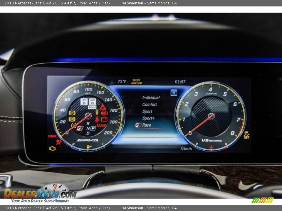 2018 Mercedes-Benz E AMG 63 S 4Matic Polar White / Black Photo #12