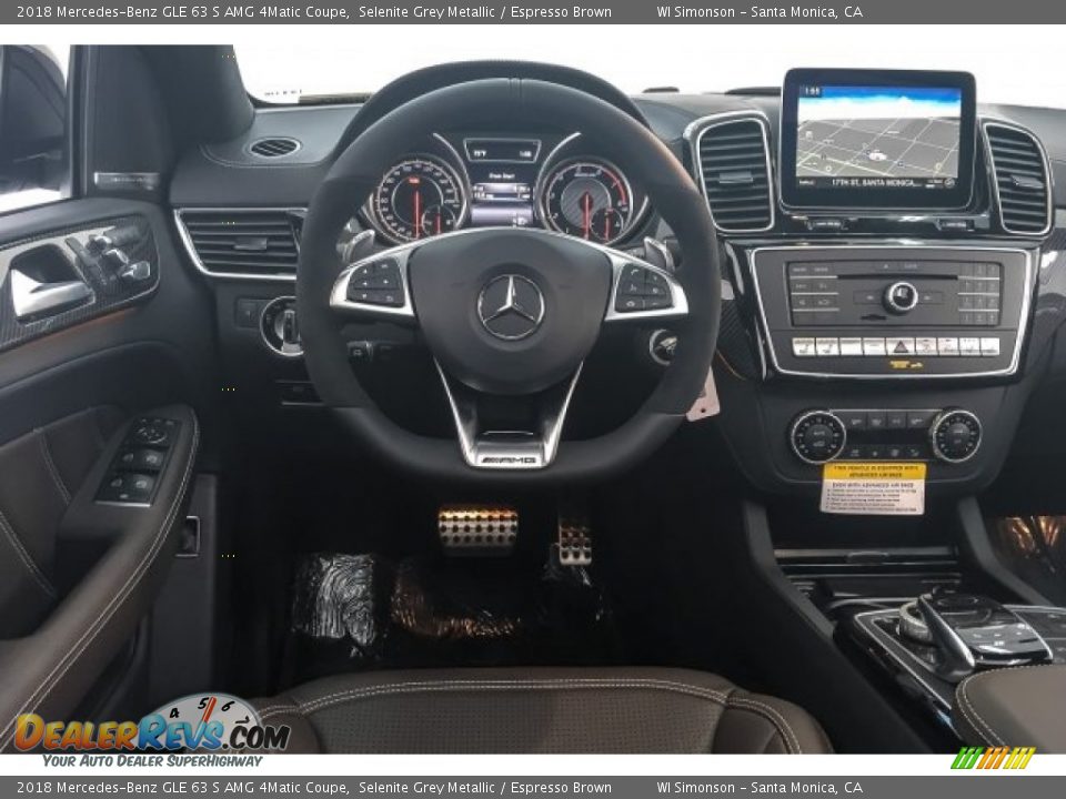 2018 Mercedes-Benz GLE 63 S AMG 4Matic Coupe Selenite Grey Metallic / Espresso Brown Photo #4