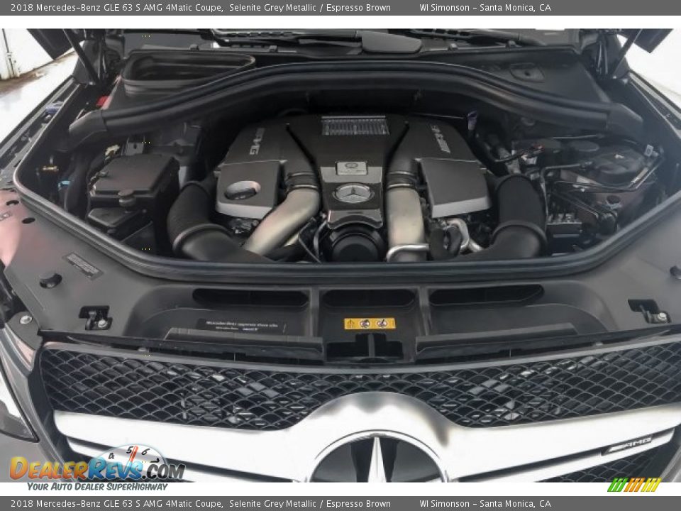 2018 Mercedes-Benz GLE 63 S AMG 4Matic Coupe Selenite Grey Metallic / Espresso Brown Photo #8