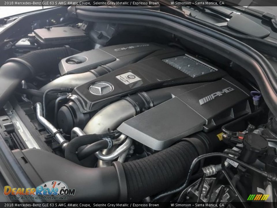 2018 Mercedes-Benz GLE 63 S AMG 4Matic Coupe Selenite Grey Metallic / Espresso Brown Photo #30