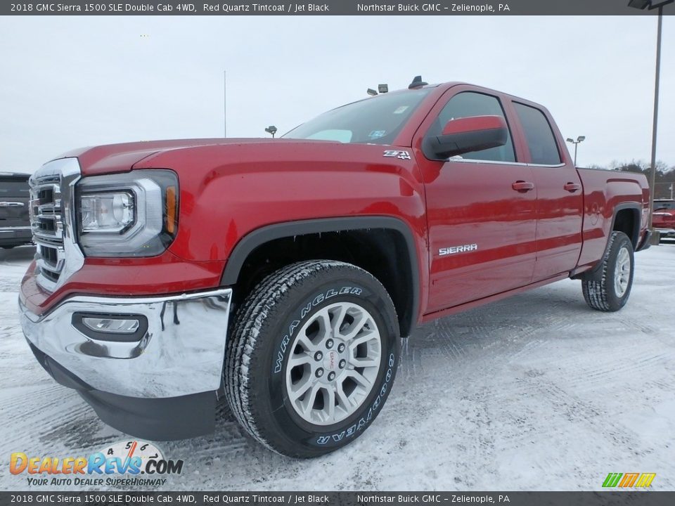 2018 GMC Sierra 1500 SLE Double Cab 4WD Red Quartz Tintcoat / Jet Black Photo #1