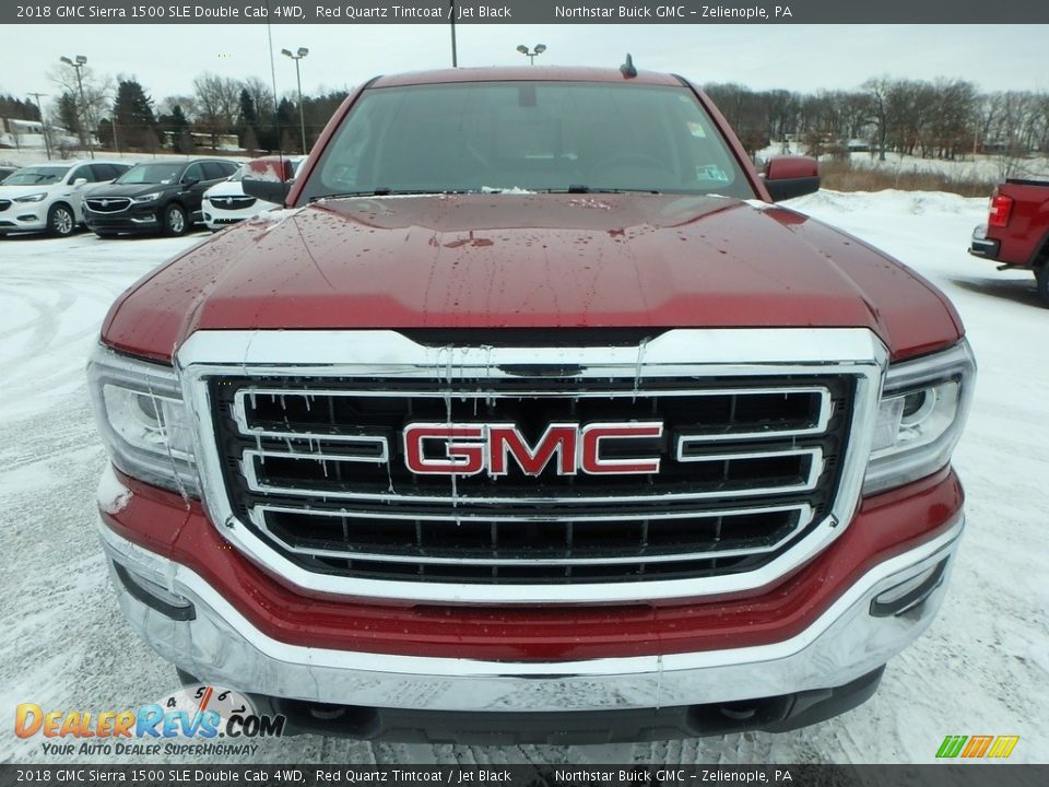 2018 GMC Sierra 1500 SLE Double Cab 4WD Red Quartz Tintcoat / Jet Black Photo #2