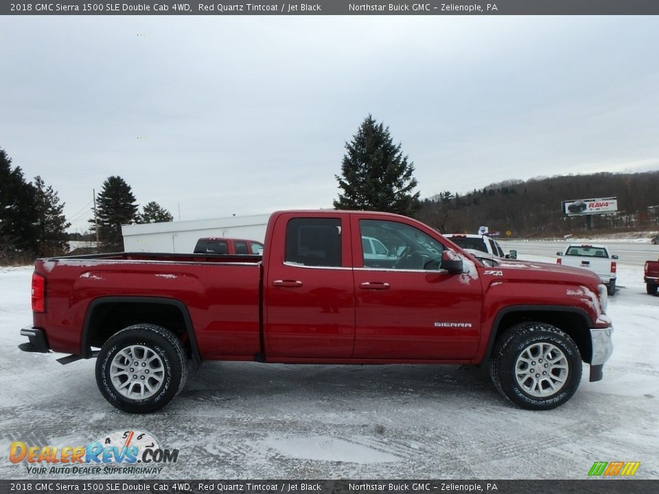 2018 GMC Sierra 1500 SLE Double Cab 4WD Red Quartz Tintcoat / Jet Black Photo #4