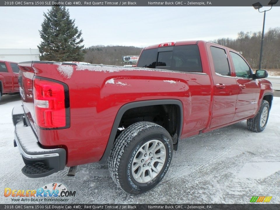 2018 GMC Sierra 1500 SLE Double Cab 4WD Red Quartz Tintcoat / Jet Black Photo #5