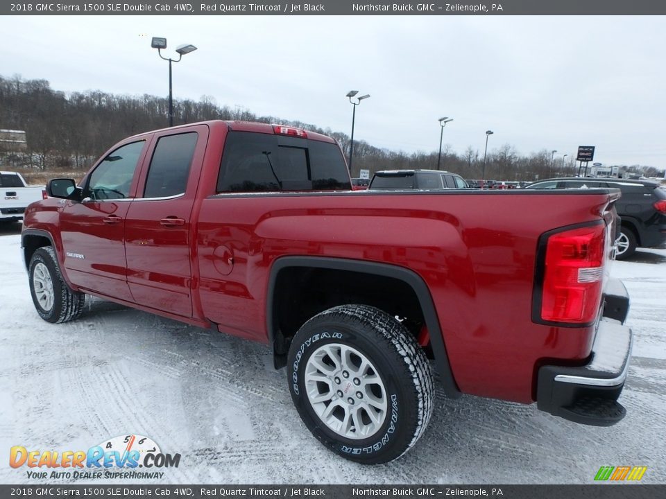 2018 GMC Sierra 1500 SLE Double Cab 4WD Red Quartz Tintcoat / Jet Black Photo #7