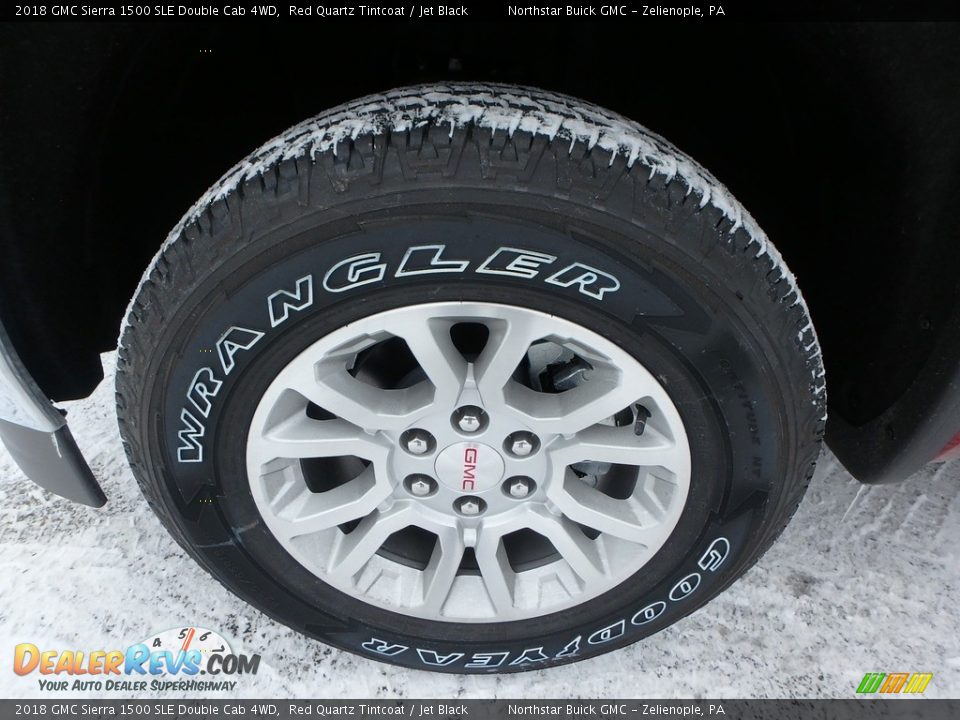 2018 GMC Sierra 1500 SLE Double Cab 4WD Red Quartz Tintcoat / Jet Black Photo #9