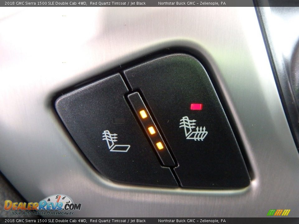 2018 GMC Sierra 1500 SLE Double Cab 4WD Red Quartz Tintcoat / Jet Black Photo #17