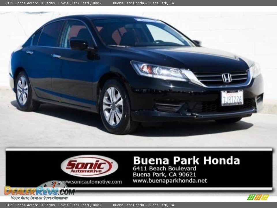2015 Honda Accord LX Sedan Crystal Black Pearl / Black Photo #1