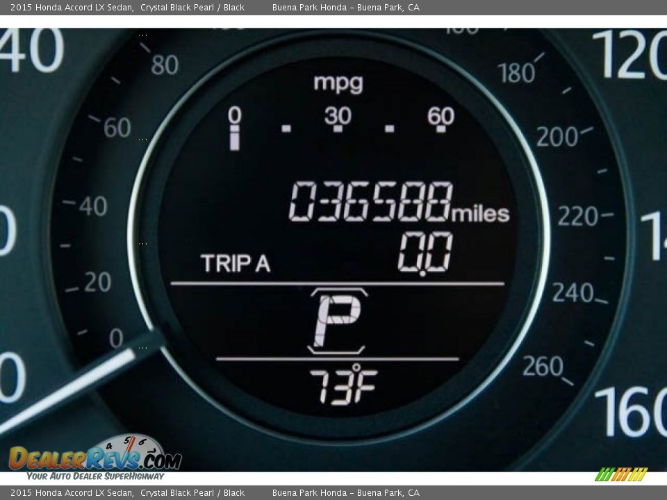 2015 Honda Accord LX Sedan Crystal Black Pearl / Black Photo #6