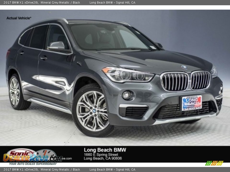 2017 BMW X1 xDrive28i Mineral Grey Metallic / Black Photo #1