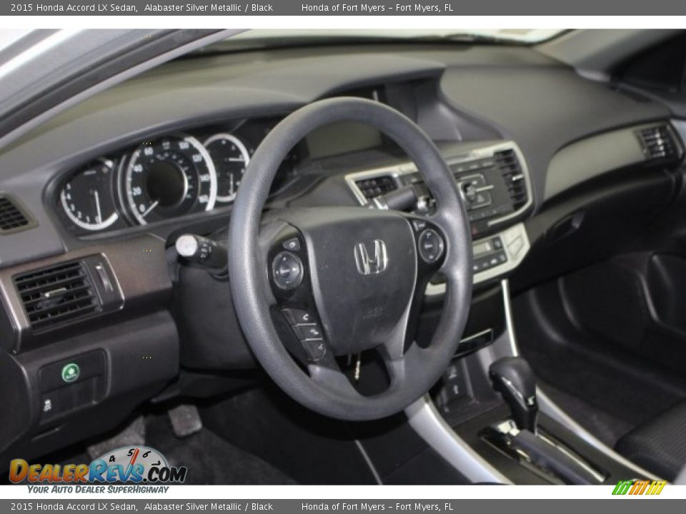 2015 Honda Accord LX Sedan Alabaster Silver Metallic / Black Photo #17
