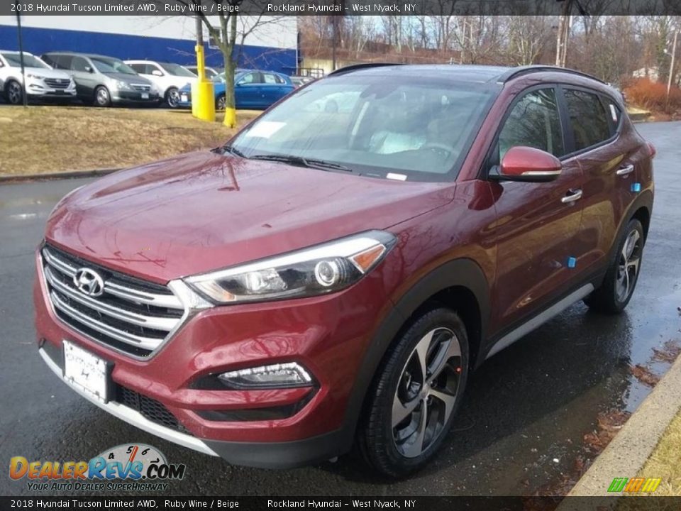 2018 Hyundai Tucson Limited AWD Ruby Wine / Beige Photo #1
