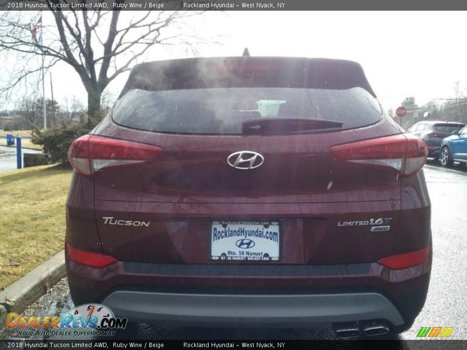 2018 Hyundai Tucson Limited AWD Ruby Wine / Beige Photo #2
