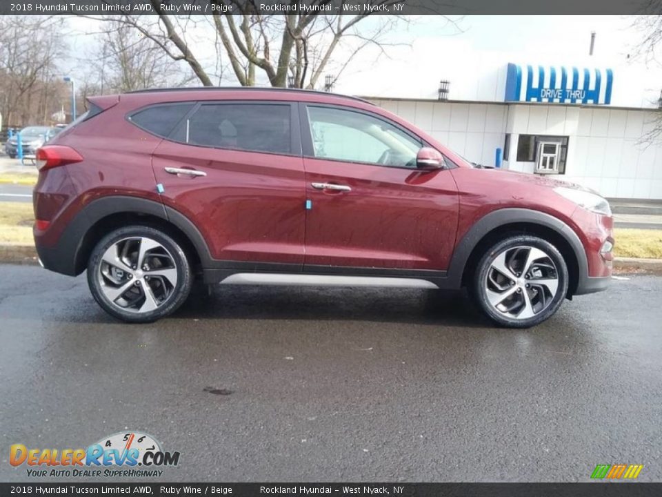 2018 Hyundai Tucson Limited AWD Ruby Wine / Beige Photo #3