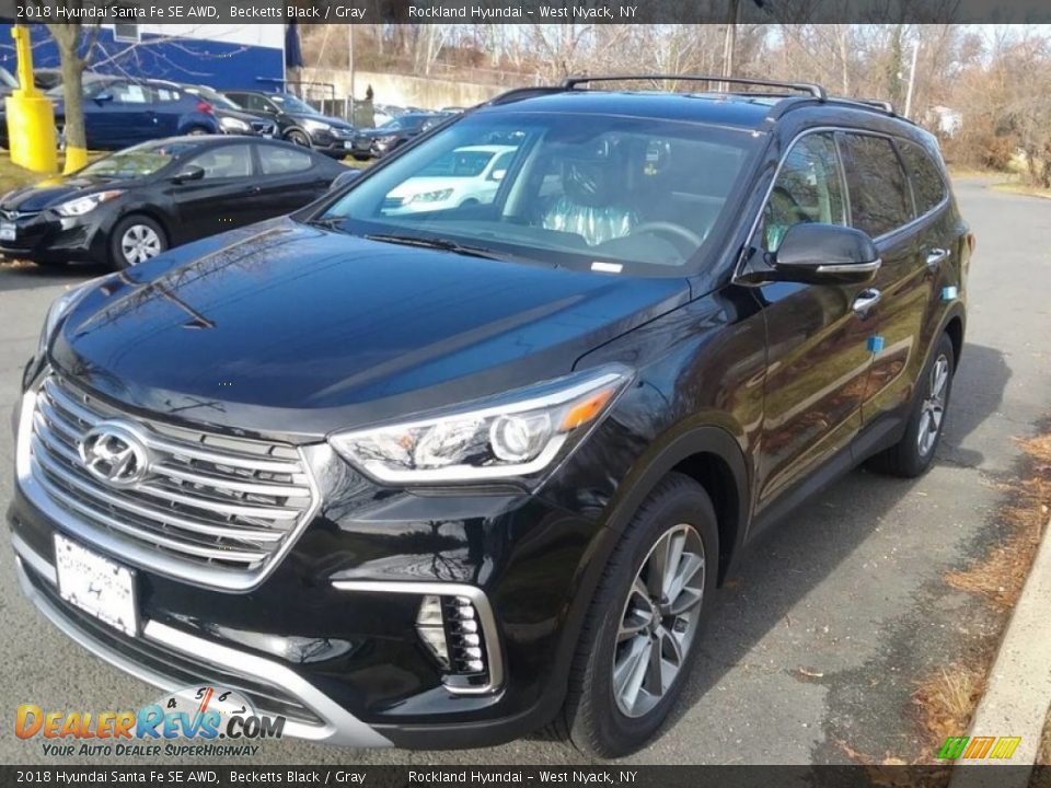 2018 Hyundai Santa Fe SE AWD Becketts Black / Gray Photo #1