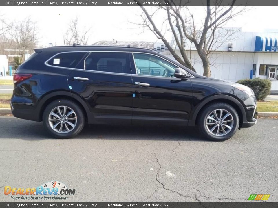 2018 Hyundai Santa Fe SE AWD Becketts Black / Gray Photo #3