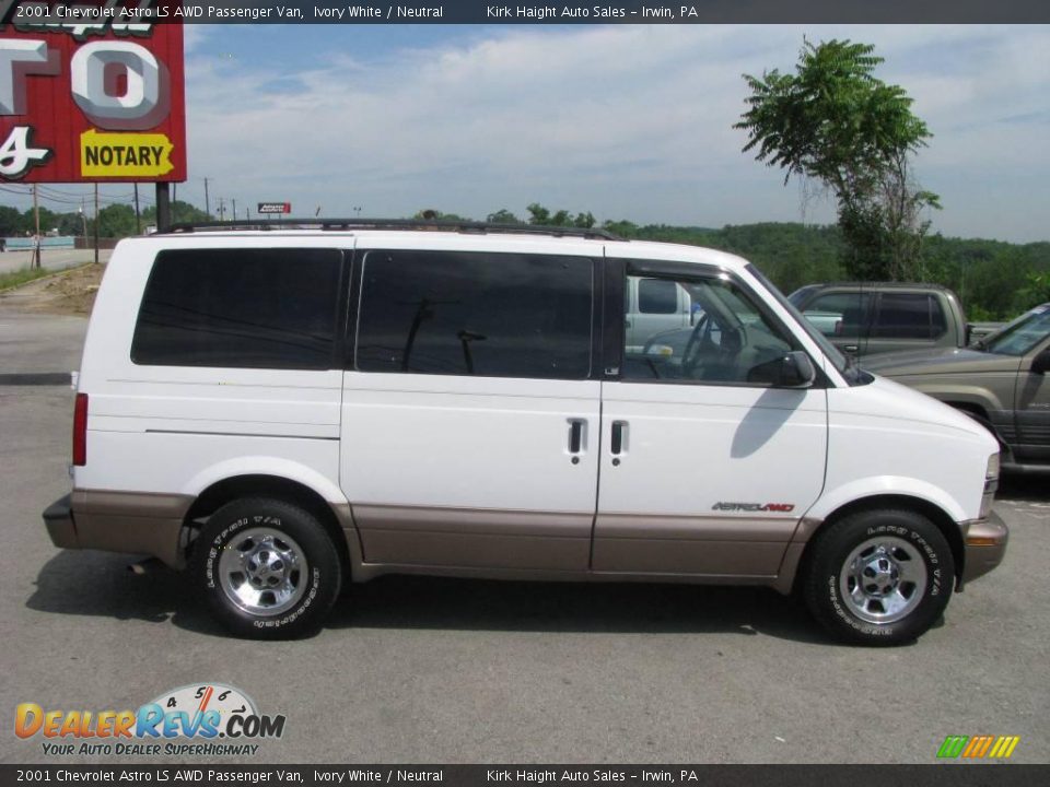2001 Chevrolet Astro LS AWD Passenger Van Ivory White / Neutral Photo #4