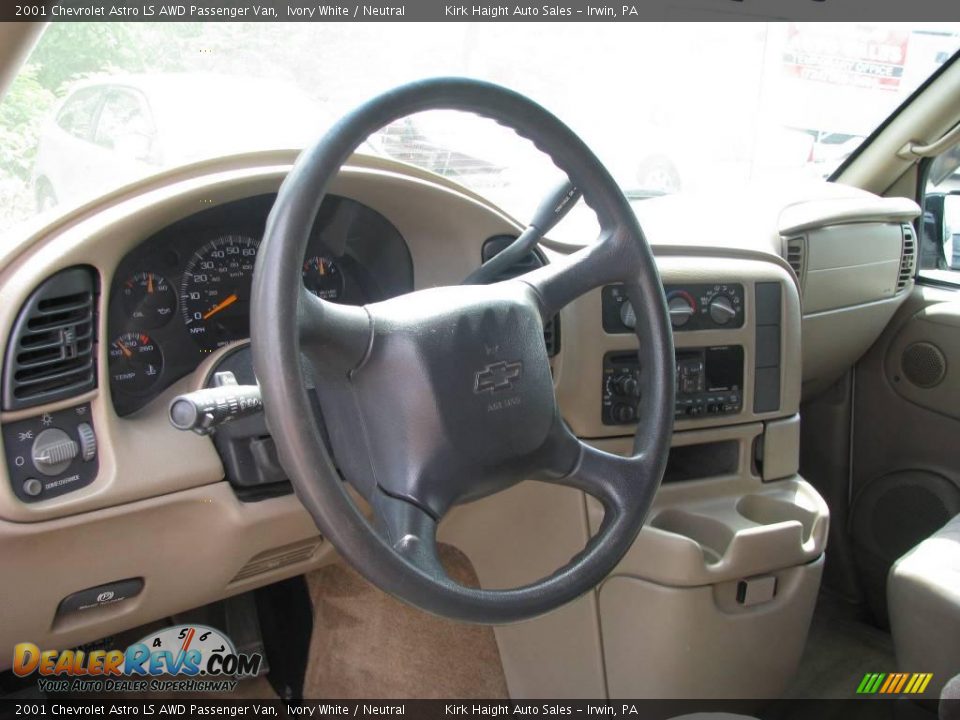 2001 Chevrolet Astro LS AWD Passenger Van Ivory White / Neutral Photo #15