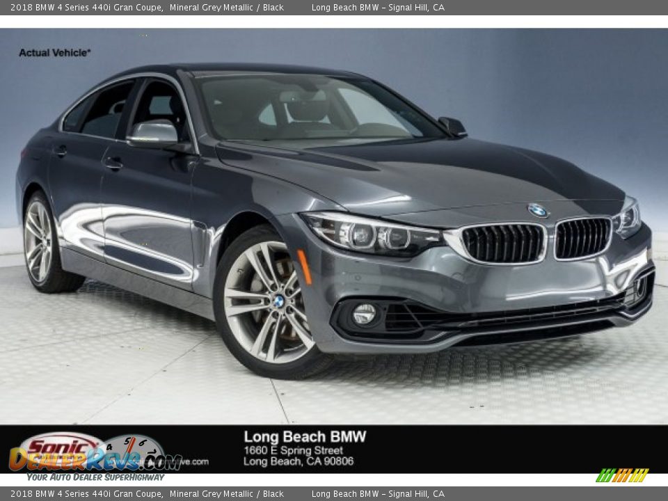2018 BMW 4 Series 440i Gran Coupe Mineral Grey Metallic / Black Photo #1