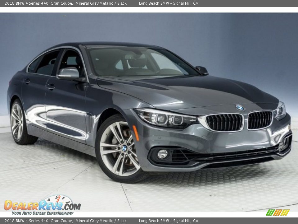 2018 BMW 4 Series 440i Gran Coupe Mineral Grey Metallic / Black Photo #12