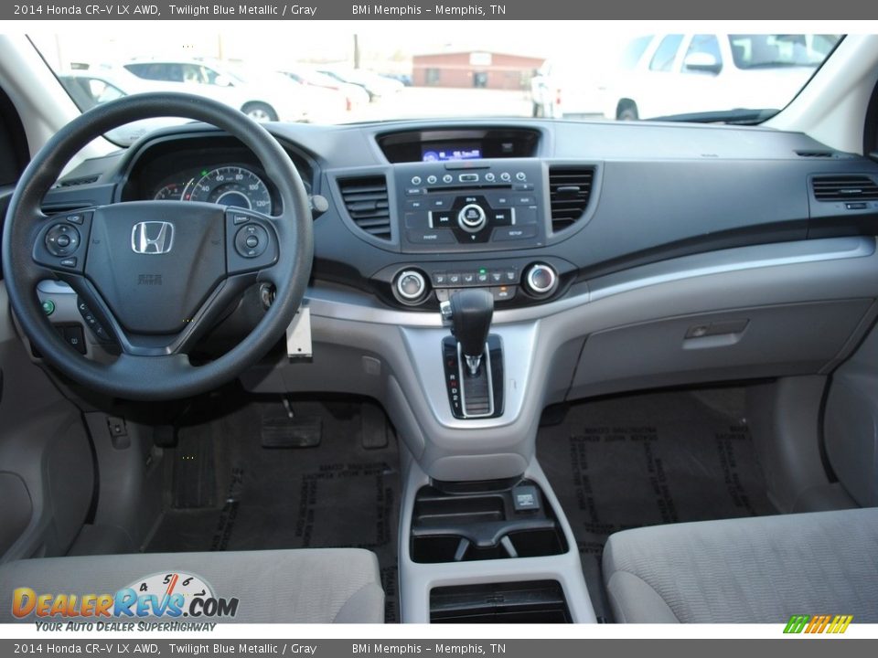 2014 Honda CR-V LX AWD Twilight Blue Metallic / Gray Photo #9