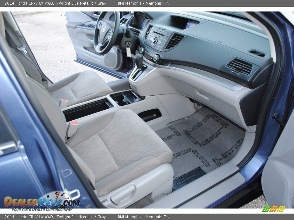 2014 Honda CR-V LX AWD Twilight Blue Metallic / Gray Photo #26