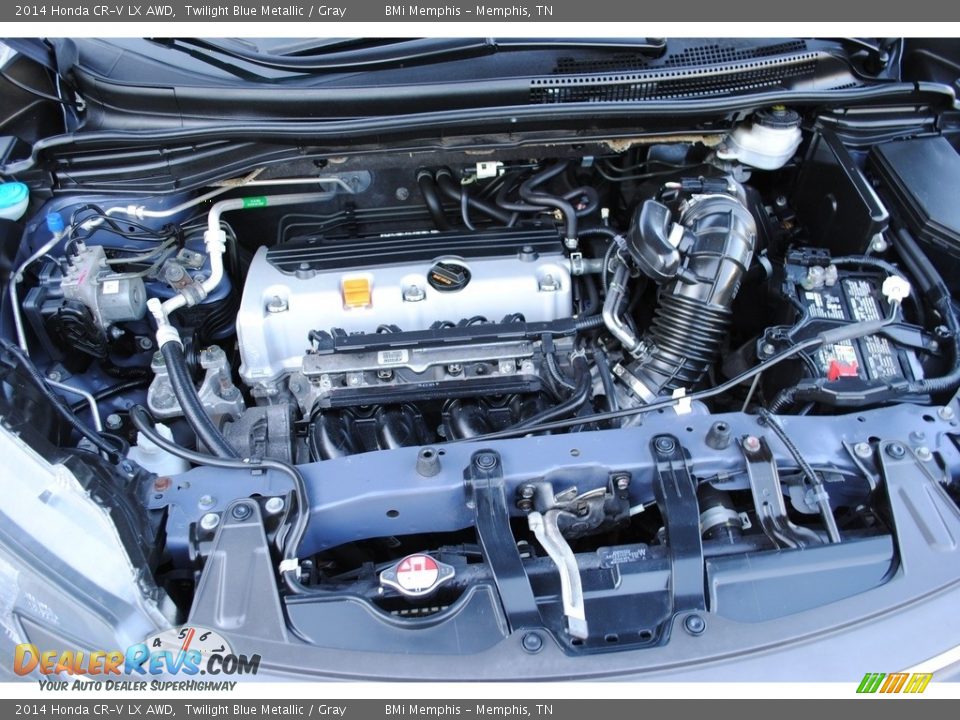 2014 Honda CR-V LX AWD Twilight Blue Metallic / Gray Photo #28