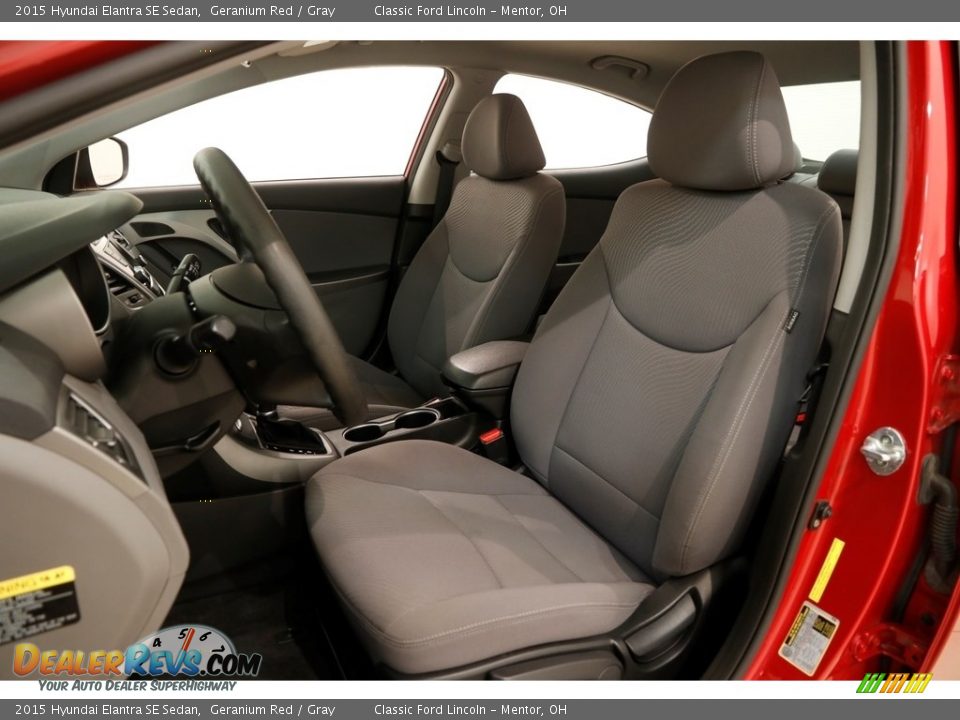 2015 Hyundai Elantra SE Sedan Geranium Red / Gray Photo #6