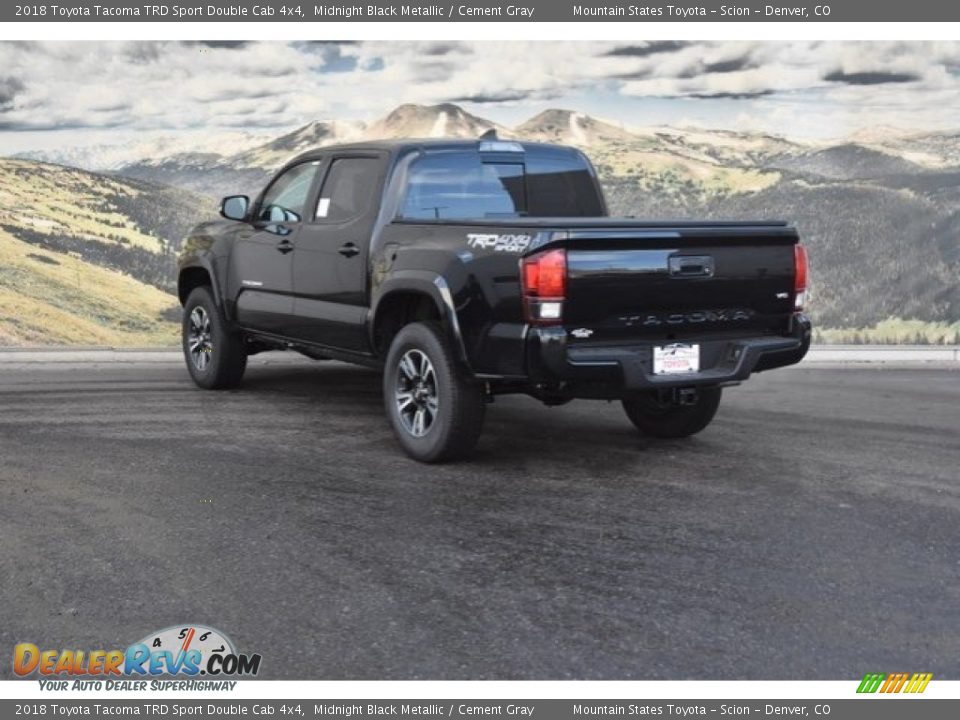 2018 Toyota Tacoma TRD Sport Double Cab 4x4 Midnight Black Metallic / Cement Gray Photo #3