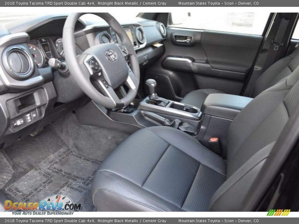 2018 Toyota Tacoma TRD Sport Double Cab 4x4 Midnight Black Metallic / Cement Gray Photo #5