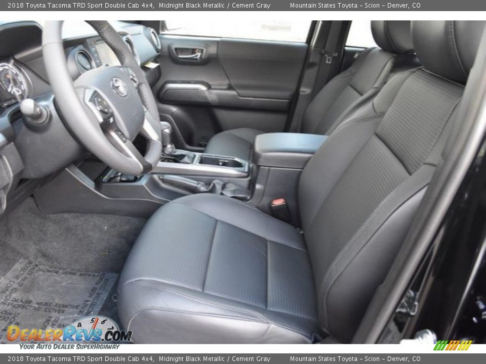 2018 Toyota Tacoma TRD Sport Double Cab 4x4 Midnight Black Metallic / Cement Gray Photo #6
