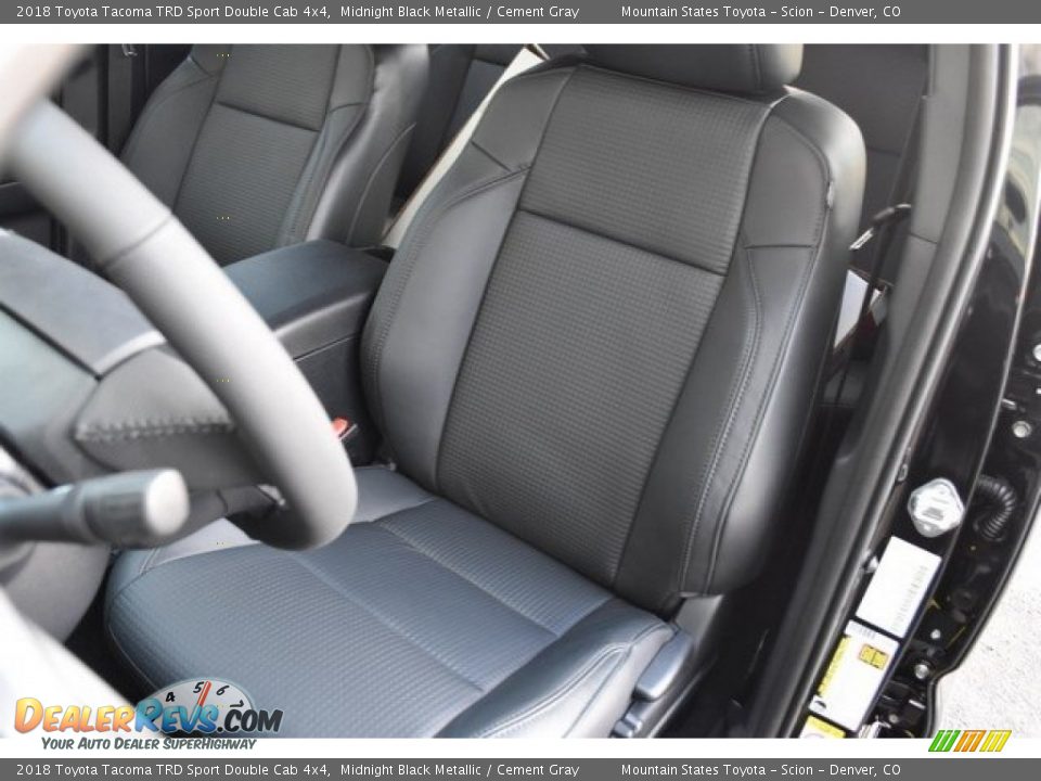 2018 Toyota Tacoma TRD Sport Double Cab 4x4 Midnight Black Metallic / Cement Gray Photo #7