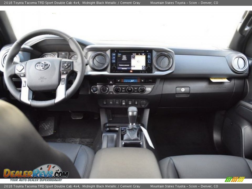 2018 Toyota Tacoma TRD Sport Double Cab 4x4 Midnight Black Metallic / Cement Gray Photo #8