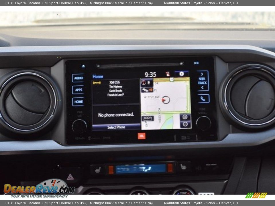 2018 Toyota Tacoma TRD Sport Double Cab 4x4 Midnight Black Metallic / Cement Gray Photo #10