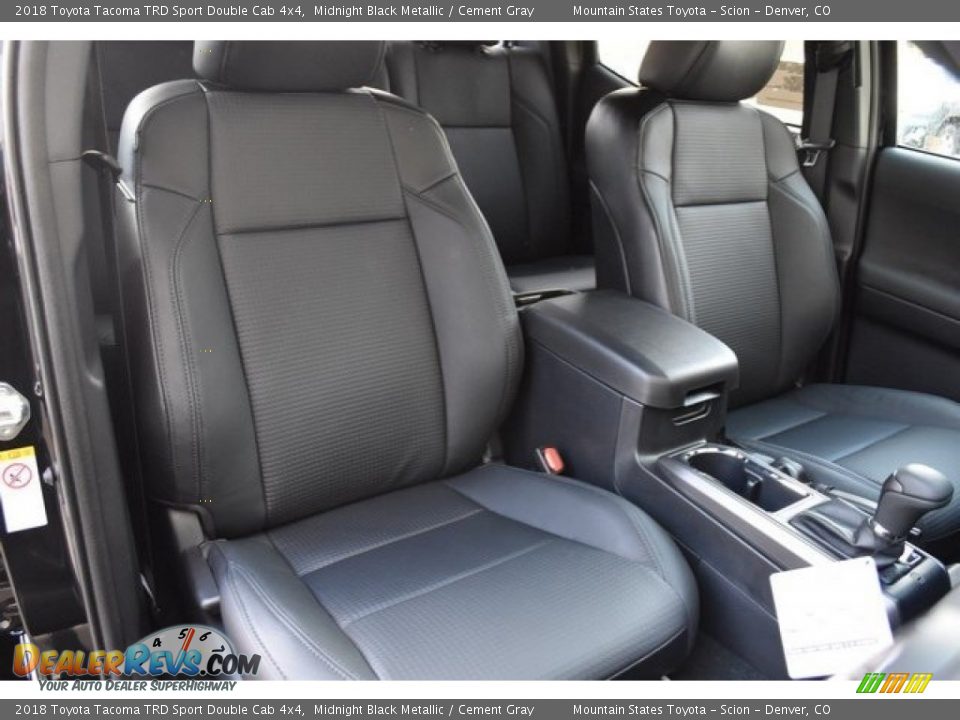 2018 Toyota Tacoma TRD Sport Double Cab 4x4 Midnight Black Metallic / Cement Gray Photo #13