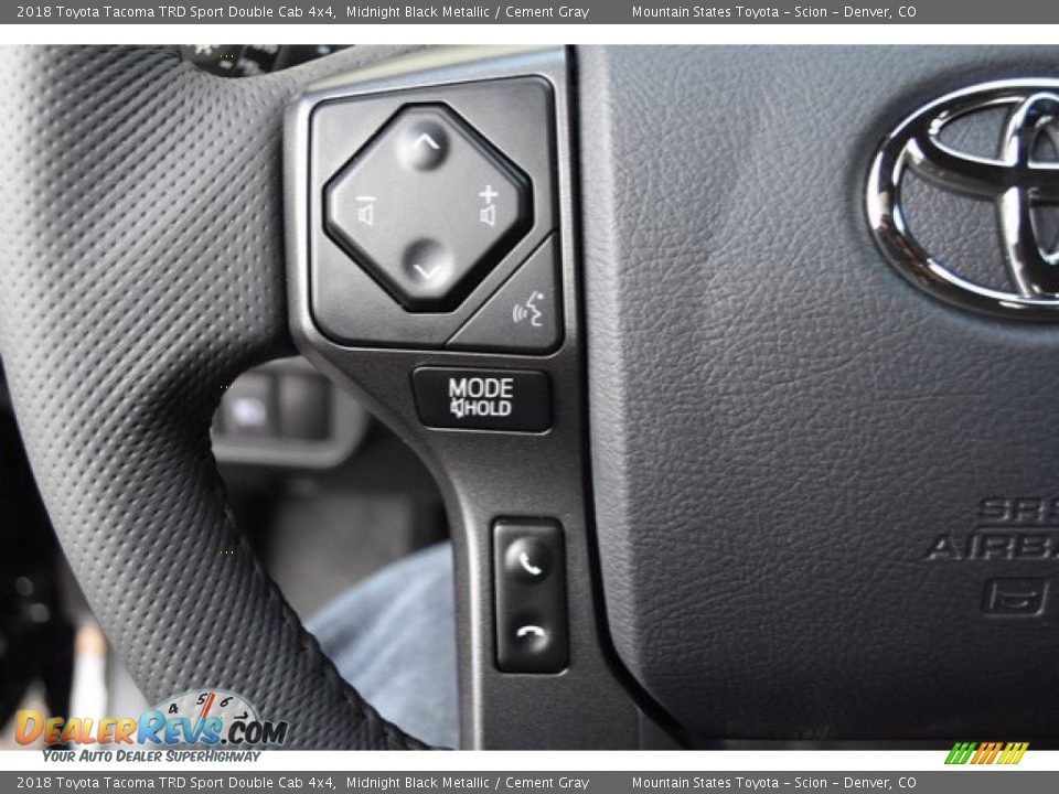 2018 Toyota Tacoma TRD Sport Double Cab 4x4 Midnight Black Metallic / Cement Gray Photo #28