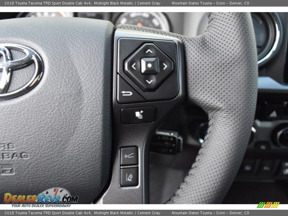 2018 Toyota Tacoma TRD Sport Double Cab 4x4 Midnight Black Metallic / Cement Gray Photo #29