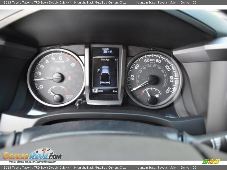 2018 Toyota Tacoma TRD Sport Double Cab 4x4 Midnight Black Metallic / Cement Gray Photo #30