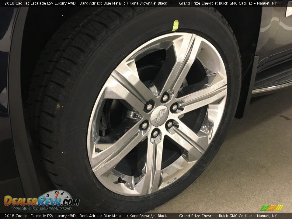 2018 Cadillac Escalade ESV Luxury 4WD Dark Adriatic Blue Metallic / Kona Brown/Jet Black Photo #3